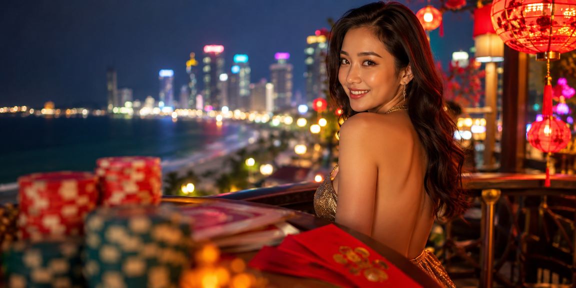 Không khí chơi bài tại Sa Pa dưới ánh đèn lồng về đêm, gợi lên cảm giác hồi hộp của trò chơi bài trực tuyến